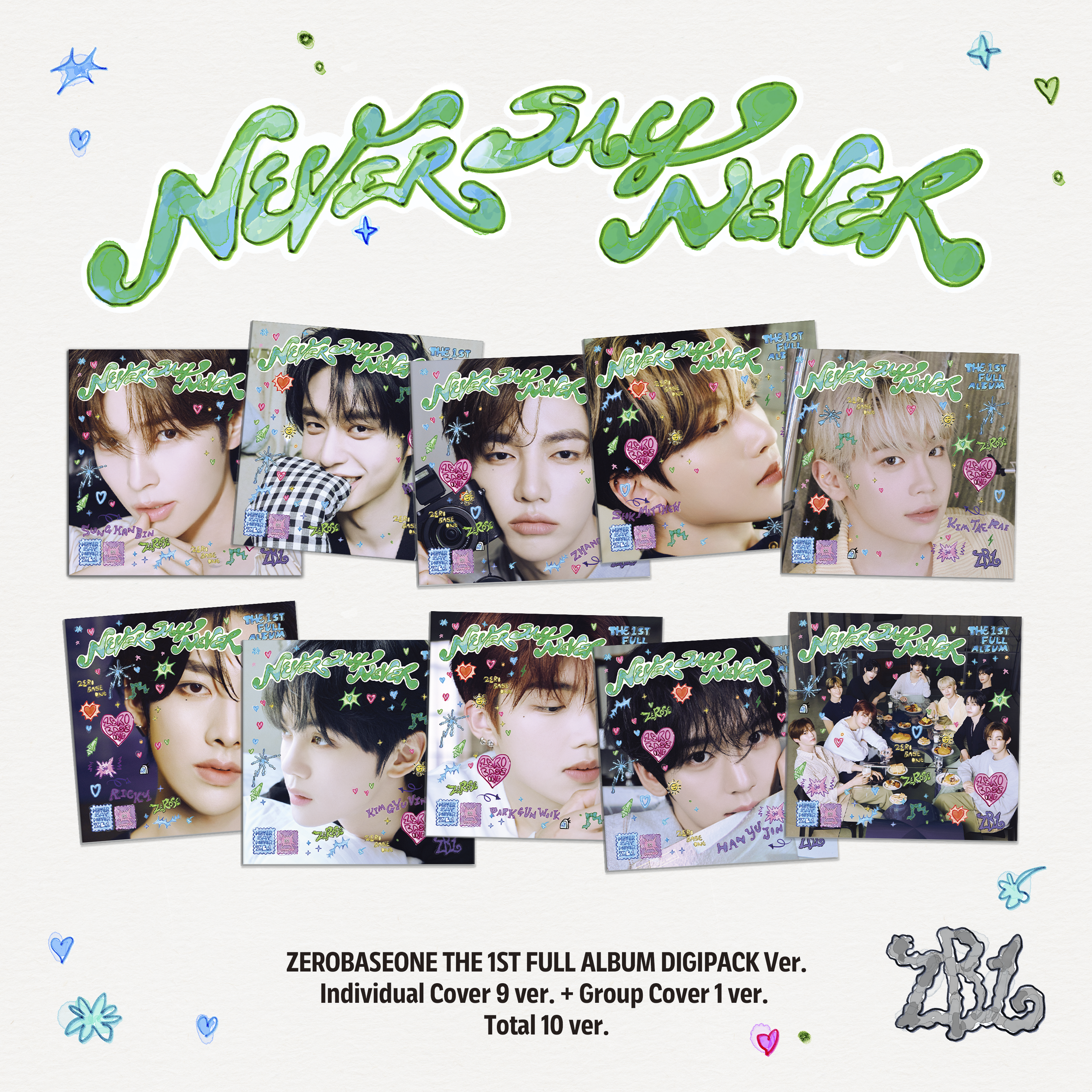 THE 1ST FULL ALBUM - NEVER SAY NEVER (DIGIPACK Ver.) Cover